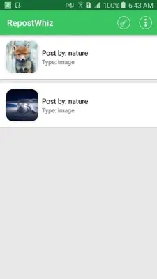 RepostWhiz android App screenshot 1